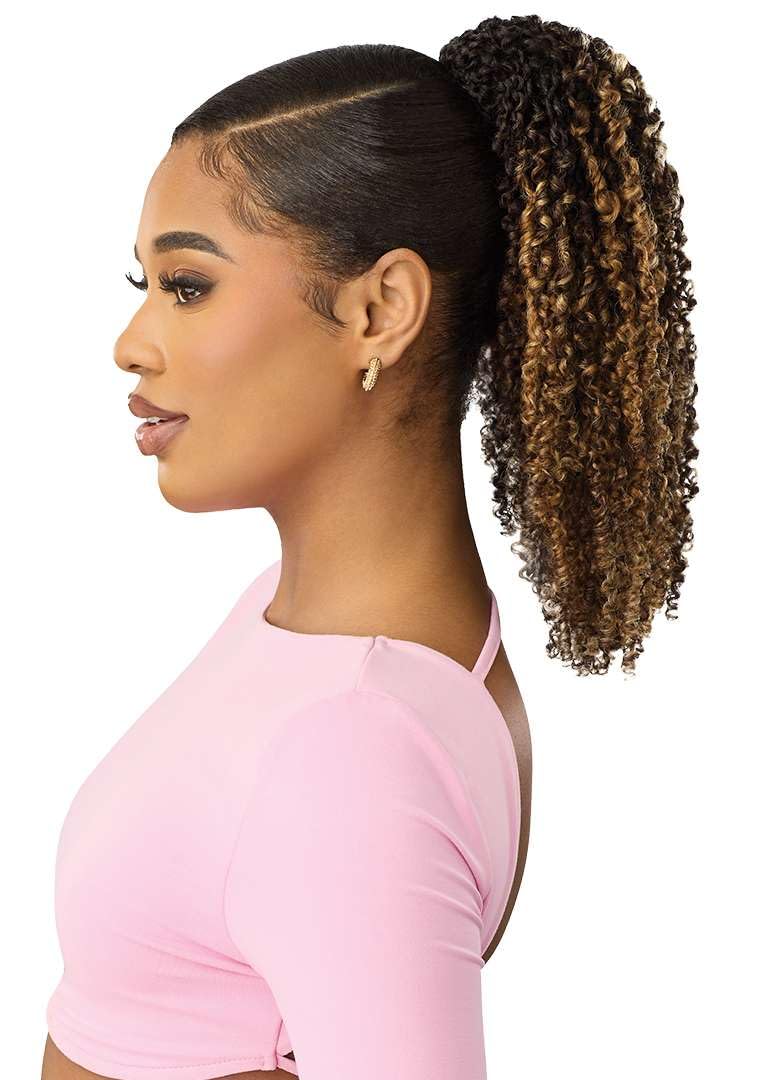 Outre Pretty Quick - Drawstring Pony - Yanki Curl 14" (OFF BLACK 1B)