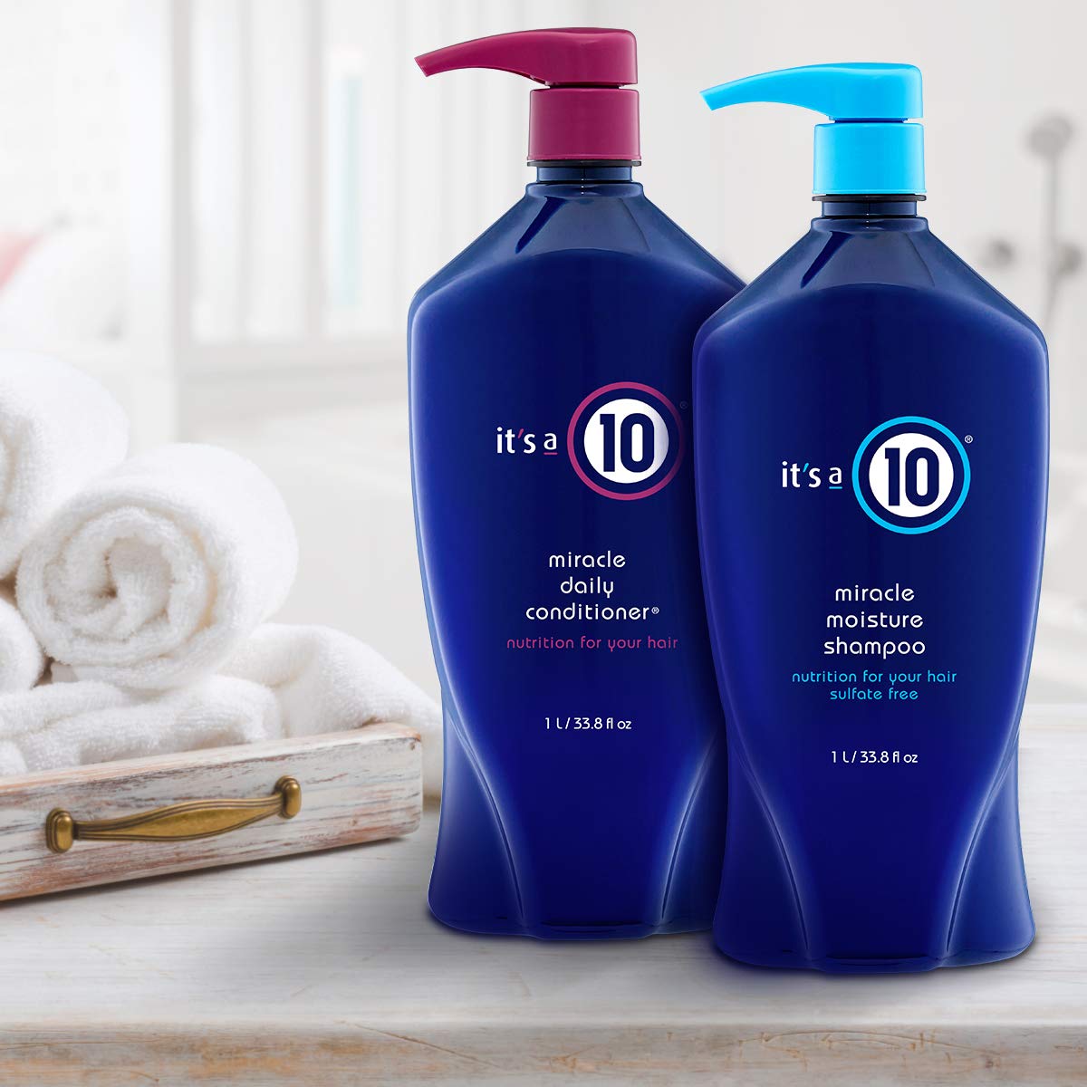 It's A 10 Miracle Moisture Shampoo 33.8 Oz & Daily Conditioner 33.8 Oz Duo. Beauty & Personal Care It's a 10 Haircare