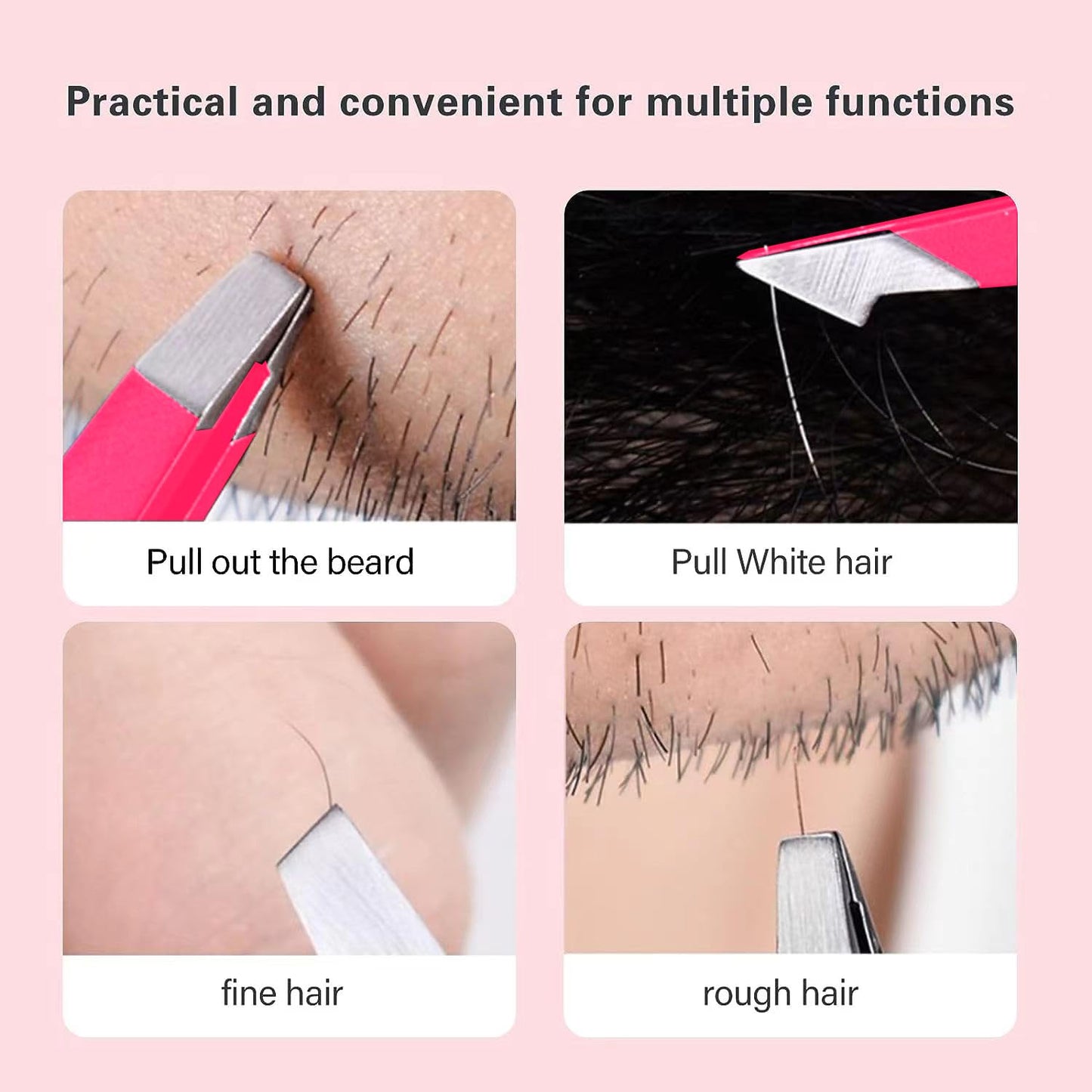 Tweezers Set, High Precision Stainless Steel Eyebrow Tweezers for Facial Hair, Inward Growing Hair and Splinter Remover Kit, Suitable for Women Beauty & Personal Care Derlaier