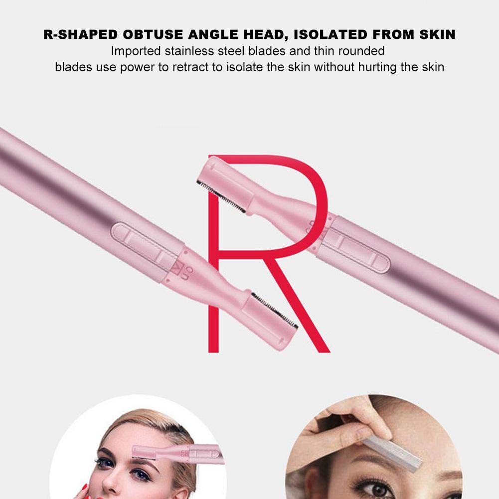 Electric Lady Shaver, Mini Womens Eyebrow Face Hair Trimmer, Hair Removal Tool with Disassembled Washed Cutting Head/ Design, for Face Body Arms Legs Beauty and Personal Care Pongnas