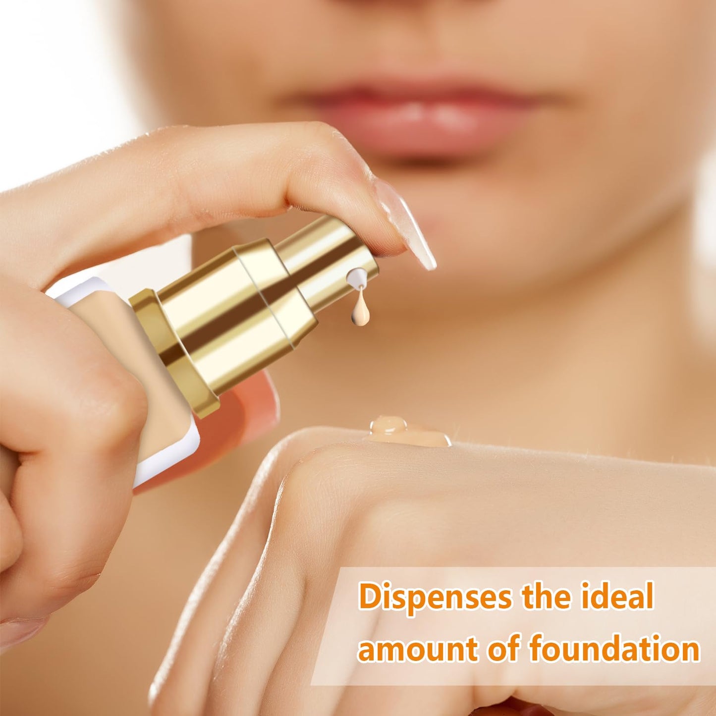 Chris.W 2Pack Foundation Pump Fit for Estee Lauder Double Wear Foundation DW Replacement Pump(Gold) Beauty & Personal Care Chris.W