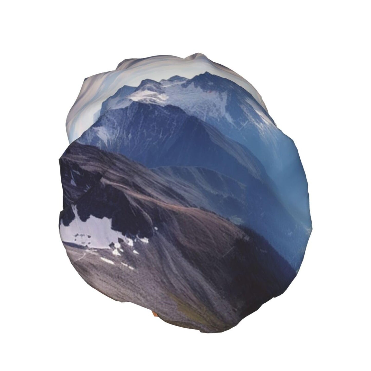 Alps Panorama Shower Cap For Women Reusable Double Layers Bathing Bath Cap Hair Caps Waterproof Elastic Band Ladies Spa Salon Shower Hat Hair Caps Beauty and Personal Care GDSHJKLW