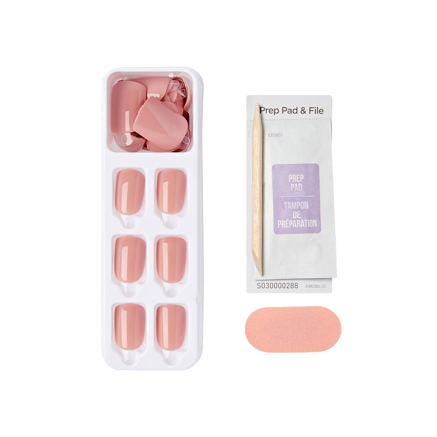 Kiss Impress No Glue Mani Press On Nails, Color, 'Your Magic', Pink, Short Size, Squoval Shape, Includes 30 nails, 1 mini file, 1 prep pad Beauty and Personal Care imPRESS