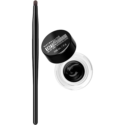 Maybelline New York Makeup Eyestudio Lasting Drama Gel Eye Liner, Blackest Black, Waterproof, 0.106 Ounce,Pack of 1 Beauty & Personal Care MAYBELLINE