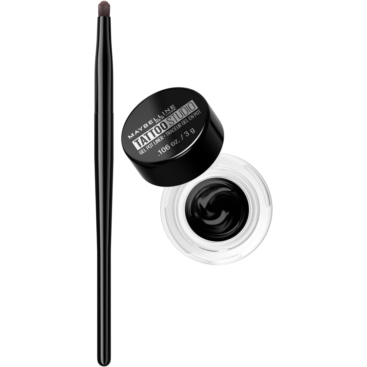 Maybelline New York Makeup Eyestudio Lasting Drama Gel Eye Liner, Blackest Black, Waterproof, 0.106 Ounce,Pack of 1 Beauty & Personal Care MAYBELLINE