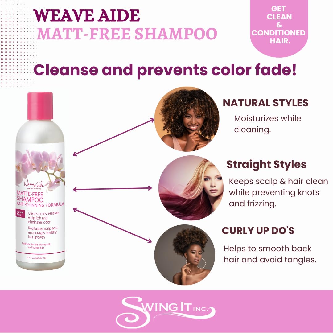 Weave Aide Matte Free Shampoo 8 Oz