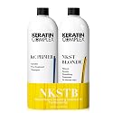 Keratin Complex NKSTB Natural Keratin Smoothing Treatment for Blonde Hair Duo Kit, Includes (1) KCPRIMER 33.8 fl oz and (1) NKSTB 33.8 fl oz Beauty & Personal Care Keratin Complex