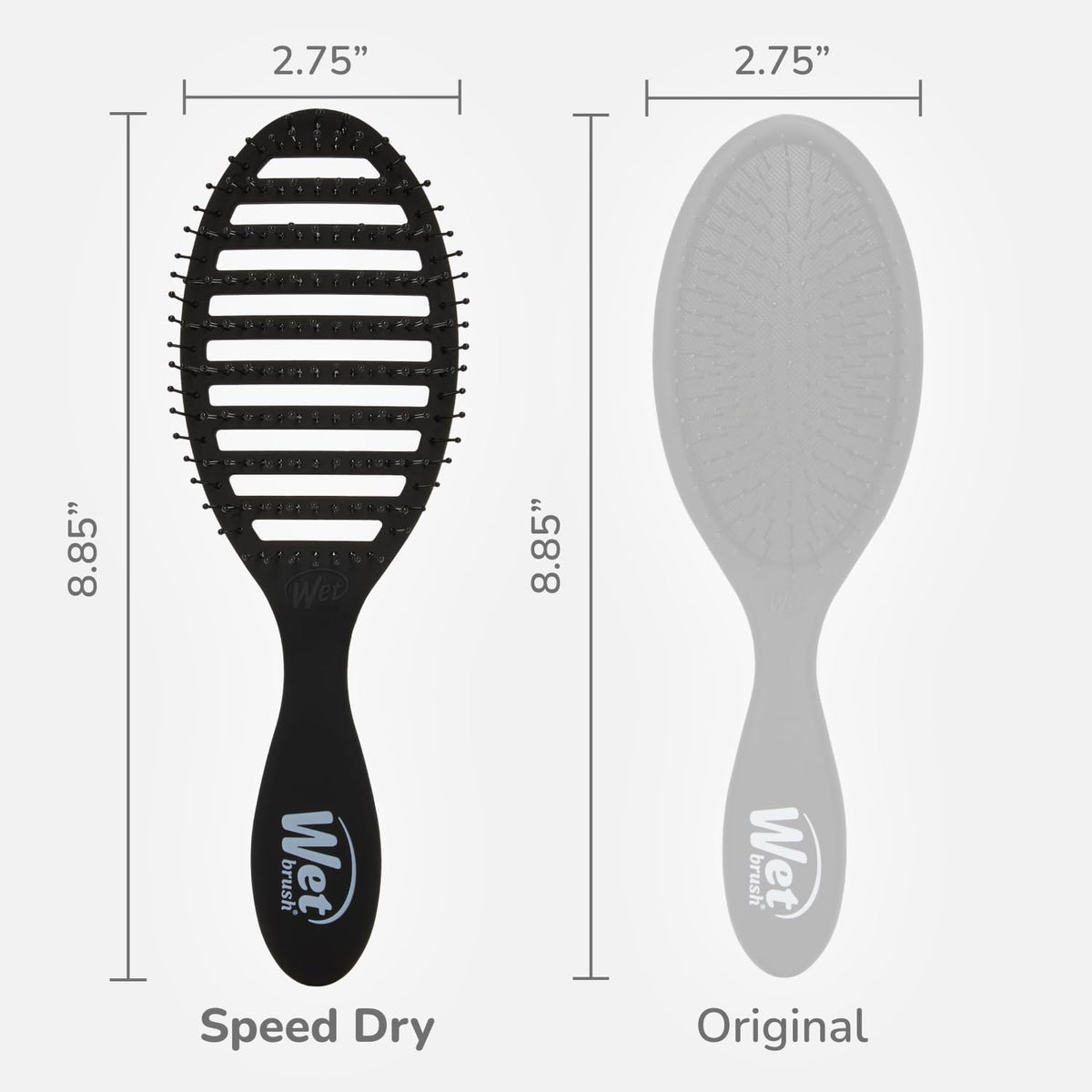 Wet Brush Speed Dry Hair Brush, Black, Vented Design & Soft HeatFlex Bristles, Blow Dry Safe, Ergonomic Handle Manages Tangles & Uncontrollable