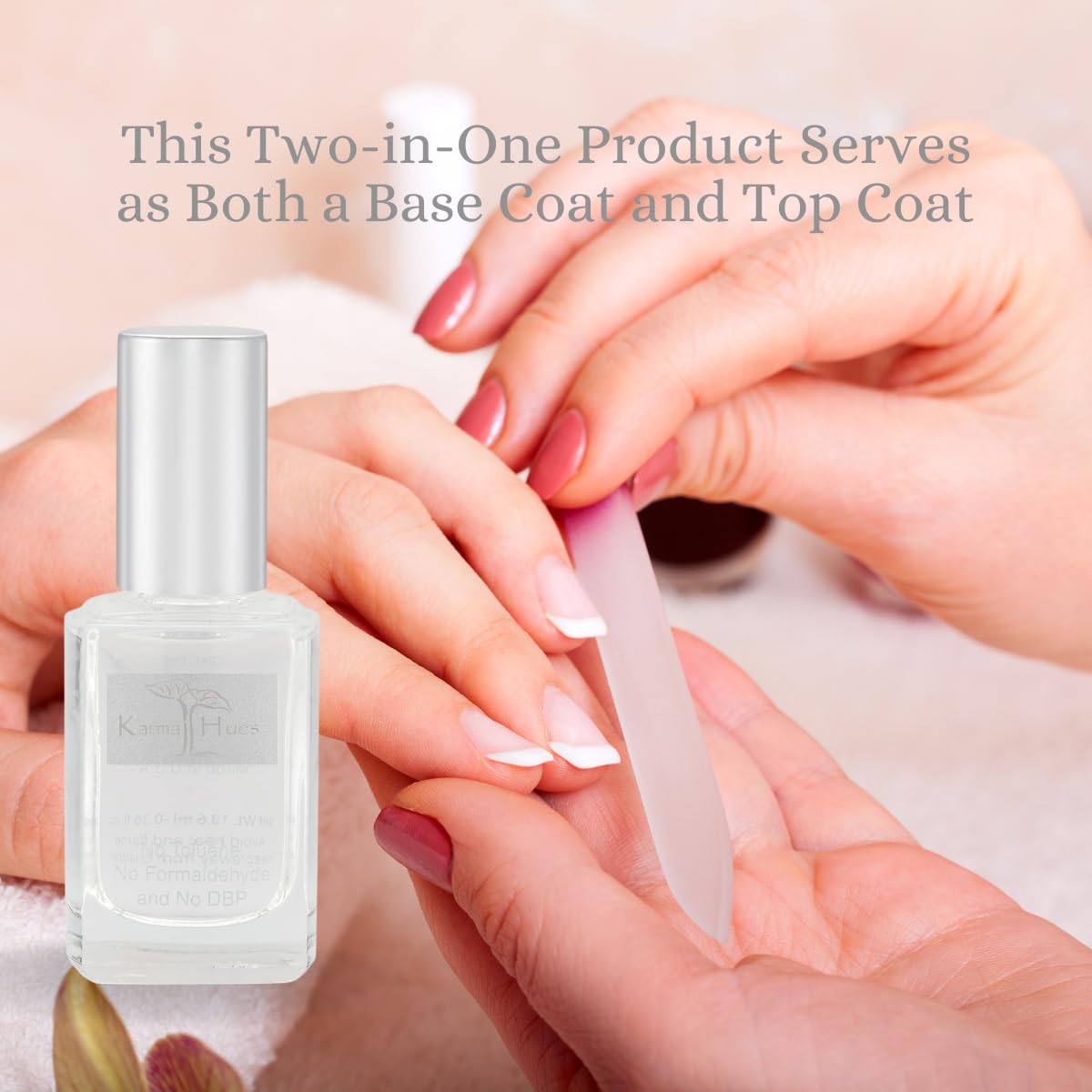karma organic Base Coat and Top Coat 2 in 1 Nail Polish, Dip Powder & Polygel Base activator, Long Lasting Clear Nail Enamel, Nail Polish Strengthener Beauty & Personal Care karma organic