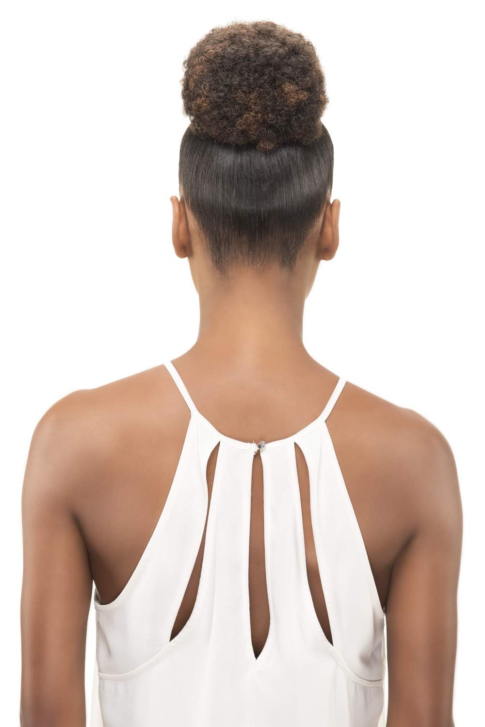 Vivica A. Fox Synthetic Fiber, 8 Inch Small Kinky Afro Puff Pocket Bun from Synthetic Hair Extension Collection, PB31-V - POCKET BUN 31 (FS4/30)