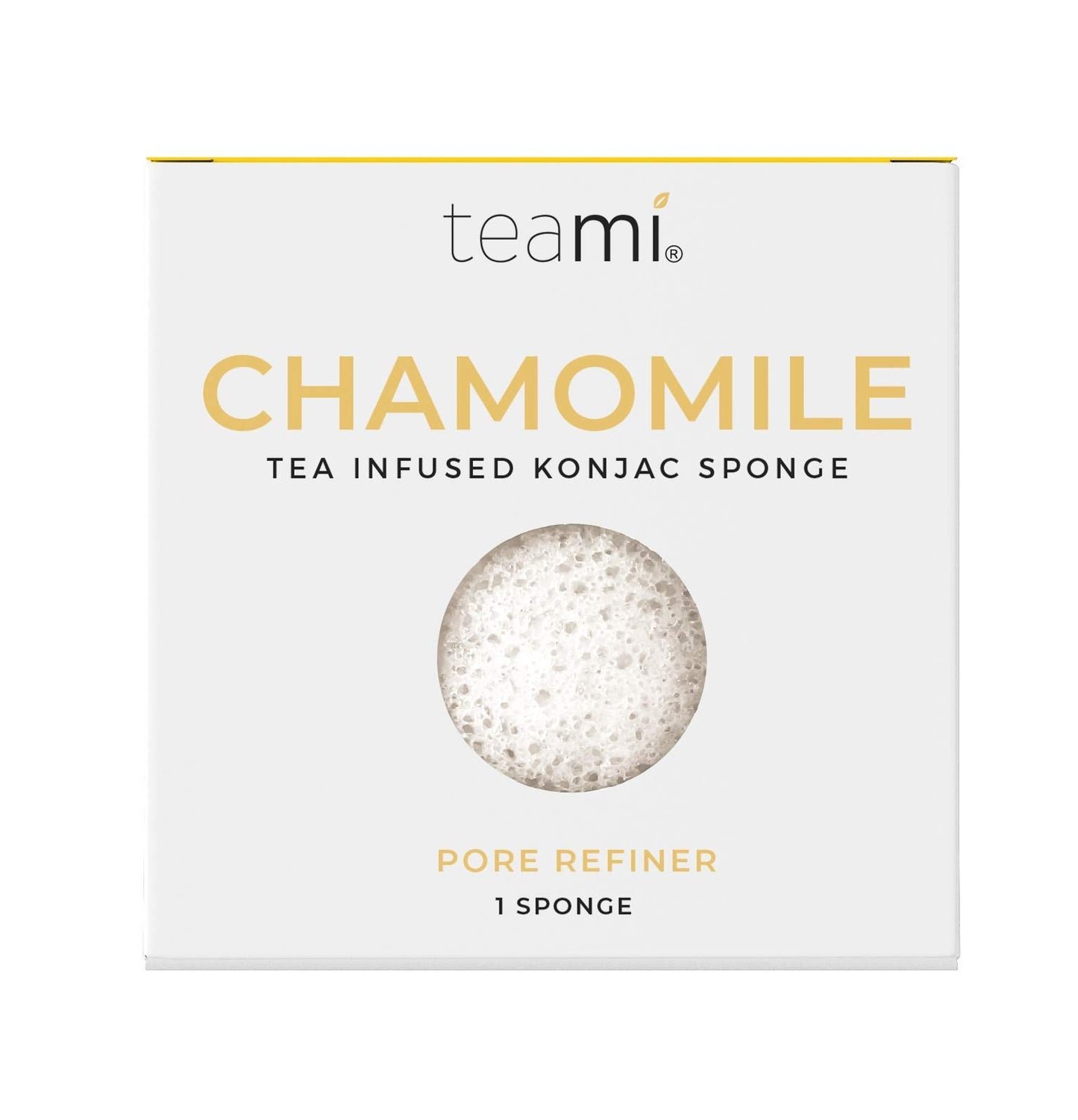 Teami Exfoliating Konjac Facial Sponge - Cleansing Pore Refining Face Sponges (Chamomile) Beauty and Personal Care Teami