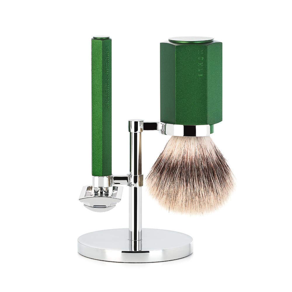 MÜHLE Hexagon Forest 3-Piece Silvertip Fiber Shaving Set Beauty and Personal Care MÜHLE