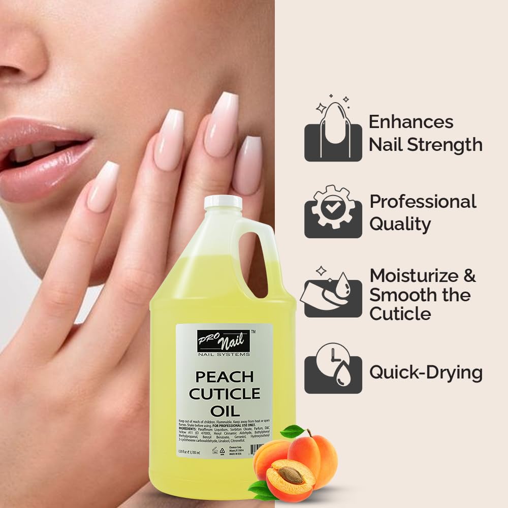 PRO NAIL - Cuticle Revitalizing Oil for Nails, Peach, 128 Oz - Professional Strength, Pedicure and Manicure - Moisturizes and Strengthens Nails Beauty & Personal Care PRO NAIL