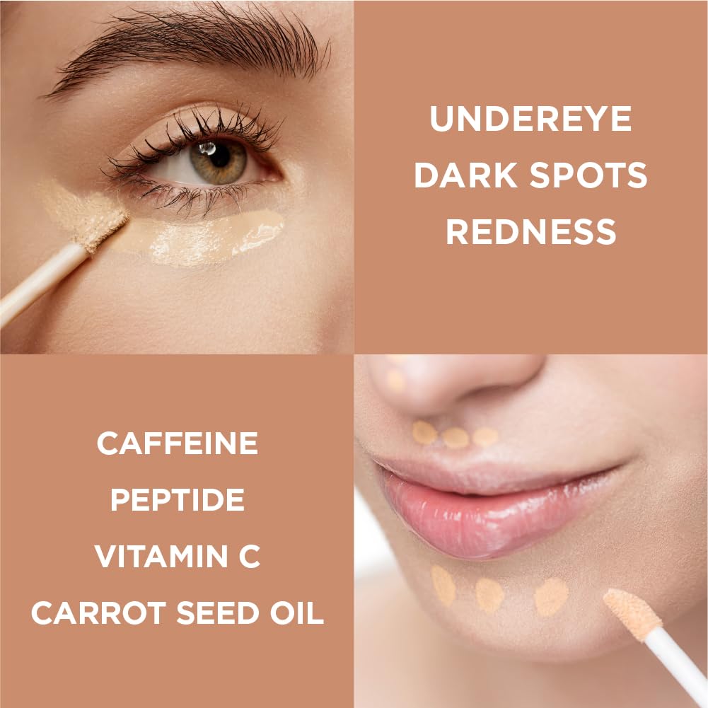 Ruby Kisses Under Eye Concealer, Full Coverage Makeup for Dark Circles, Redness, Hyperpigmentation, Blemishes, Moisturizing Satin Finish Formula With
