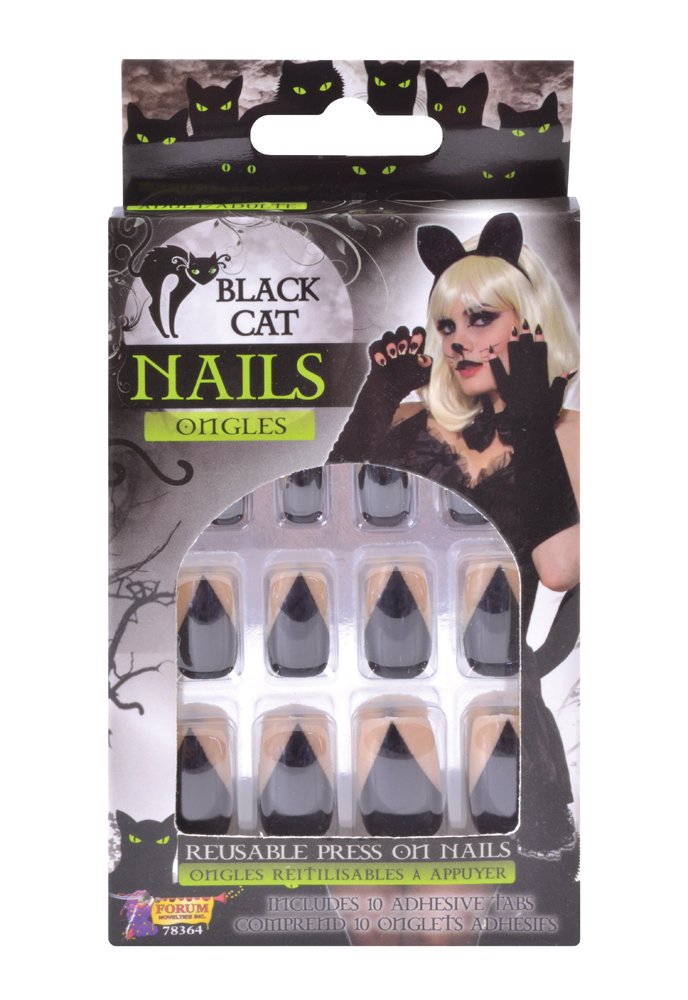 Forum Novelties Black Cat Nails, One Size