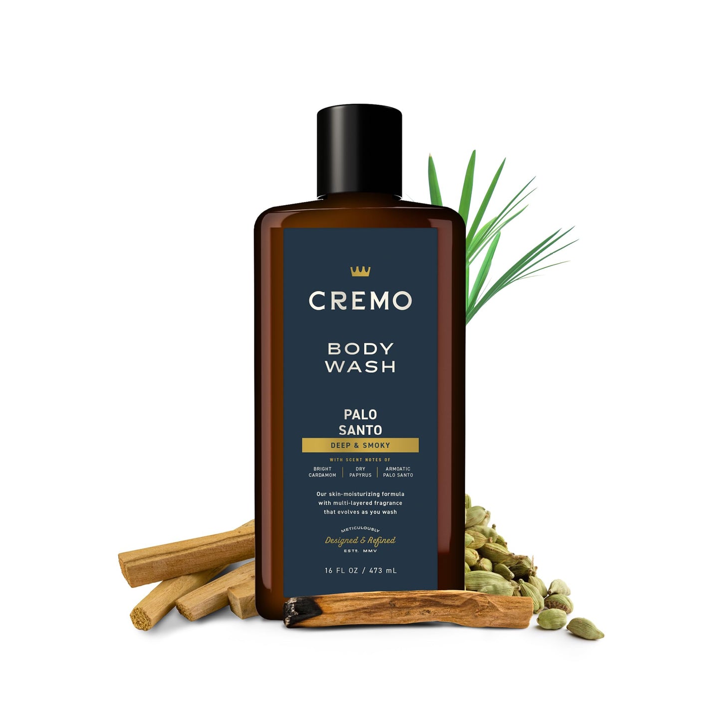 Cremo Rich-Lathering Palo Santo (Reserve Collection) Body Wash, Notes of Bright Cardamom, Dry Papyrus and Aromatic Palo Santo, 16 Fl Oz (2-Pack) Beauty & Personal Care Cremo