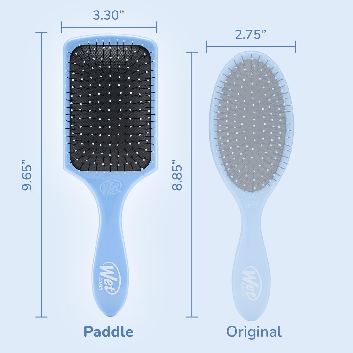 Wet Brush Paddle Detangler Hair Brush, Sky, Ultra-Soft IntelliFlex Bristles with AquaVent Design, Great For Treatment & Mask Application, Women, Men Beauty & Personal Care Wet Brush