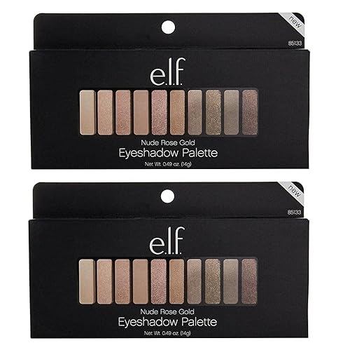 Pack of 2 e.l.f. Nude Rose Gold Eyeshadow Palette, 85133 Beauty & Personal Care e.l.f.