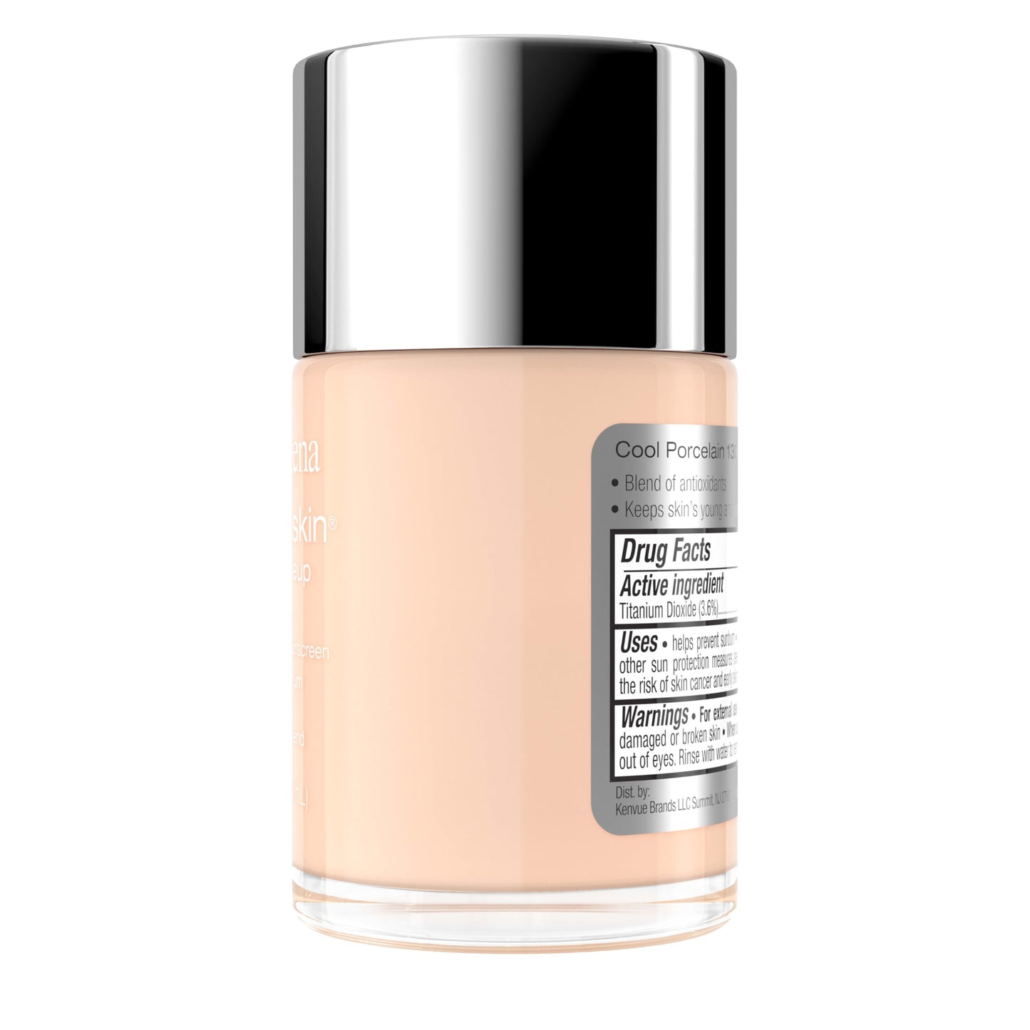 Neutrogena Healthy Skin Liquid Foundation Makeup Broad Spectrum SPF 20 Sunscreen, Medium Coverage, Vit B5, Antioxidants, All Day Wear, Cool Porcelain Beauty & Personal Care Neutrogena