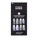 KISS Masterpiece One-Of-A-Kind Luxe Mani, Long Length, Premium Acrylic Fake Nails, Style “No.1”, with Pink Gel Nail Glue, Manicure Stick, Mini File, Beauty & Personal Care KISS
