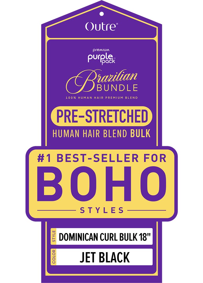 Outre Purple Pack Brazilian - Prestretched Dominican Curl Bulk 18" (30)