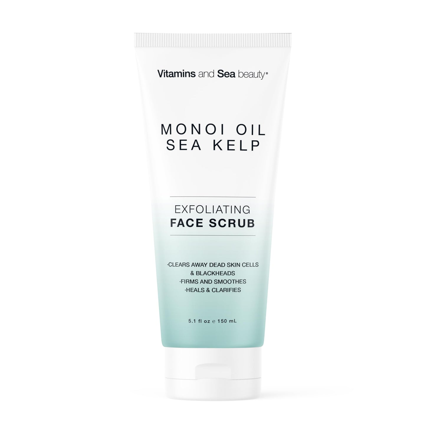 Exfoliating Face Scrub with Monoi Oil & Sea Kelp - Clarifying & Firming Facial Exfoliator with Natural Pumice - Vegan, Paraben-Free, 5.1 fl oz Beauty & Personal Care VITAMINS AND SEA BEAUTY