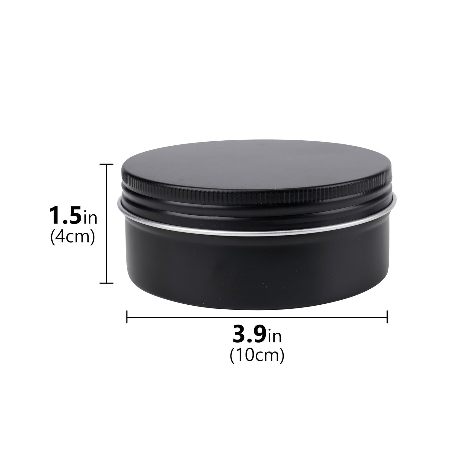 Linkidea Aluminum Shaving Soap Screw Top Tin with Lid, Reusable Storage Case, Travel Shaving Container Replacement Box (Black) Beauty and Personal Care Linkidea