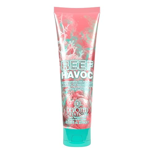 Devoted Creations Reef Havoc | Indoor/Outdoor Mineral Surge Natural Bronzer Dark Tanning Lotion Beauty & Personal Care Devoted Creations
