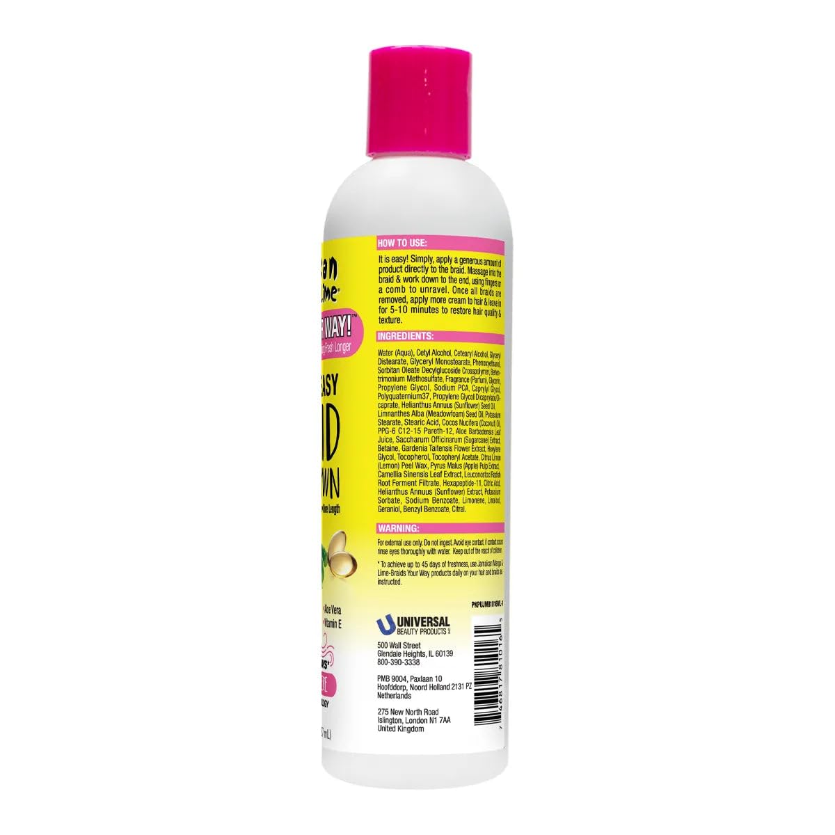 Jamaican Mango & Lime Braids Your Way Quick & Easy Braid Takedown Lotion - Detangling & Braid Removal Softens Knots, Reduces Breakage, Moisturizes Beauty & Personal Care Jamaican Mango & Lime