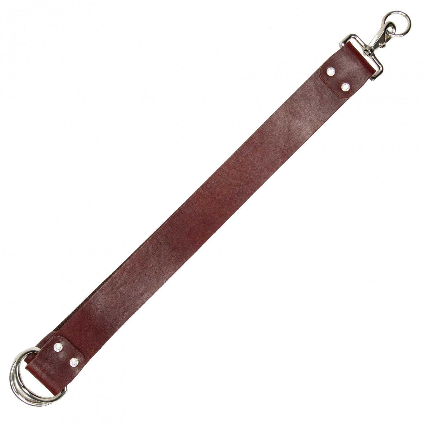 2" Burgundy Latigo Leather Starter Strop with Nickel D-Rings Beauty and Personal Care West Coast Shaving