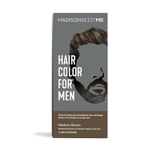 Madison Reed Mr. Hair Color for Men, Medium Brown Demi-Permanent Hair Dye, Reduces Grays in 15 Minutes For Hair & Beard, Nourishing & Strengthening Beauty & Personal Care Madison Reed