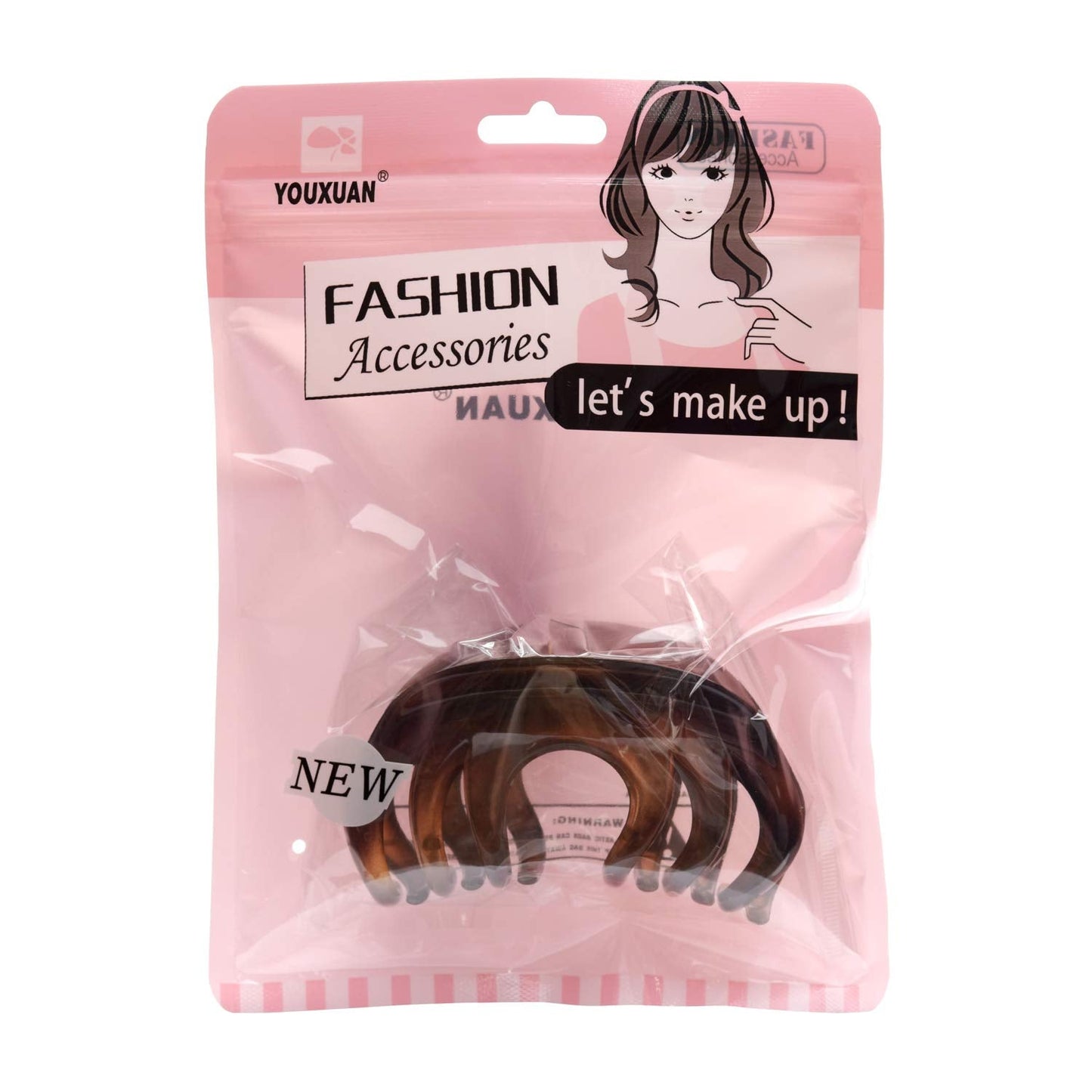 Youxuan 4 Inch Hair Claw for Women, Pretty Clip, Grip for Thick Hair, Coffee Beauty & Personal Care YOUXUAN