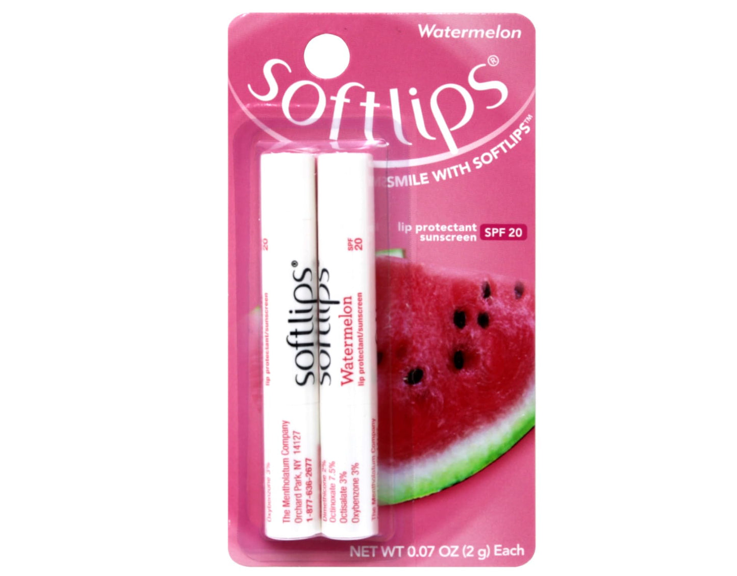 Softlips Watermelon Gluten-Free, Twin Pack Lip Protectant Sunscreen SPF 20, 0.07 oz Each (Pack of 3) Beauty and Personal Care SoftLips