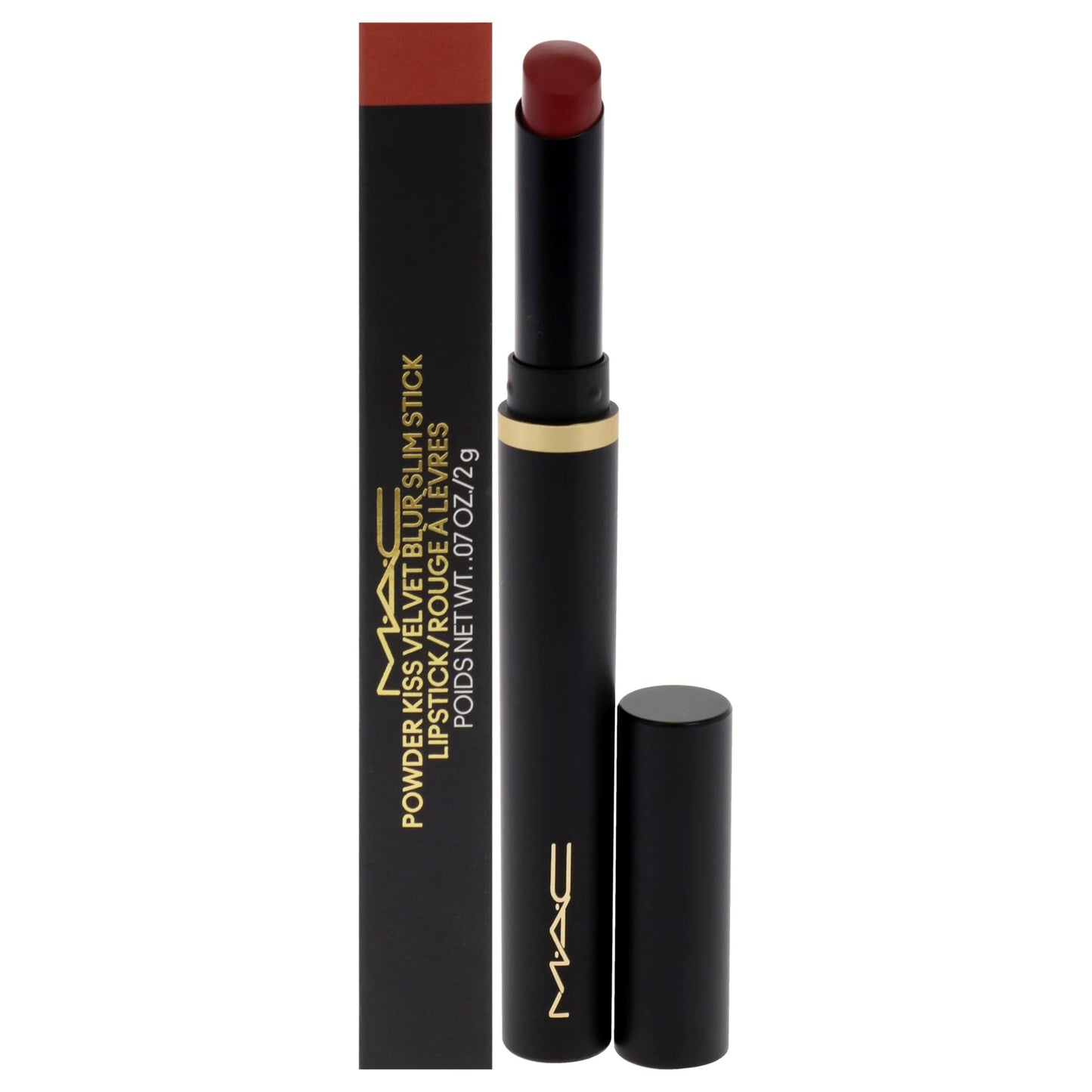 MAC Powder Kiss Velvet Blur Slim Stick - Sweet Cinnamon for Women - 0.7 oz Lipstick Beauty & Personal Care MAC