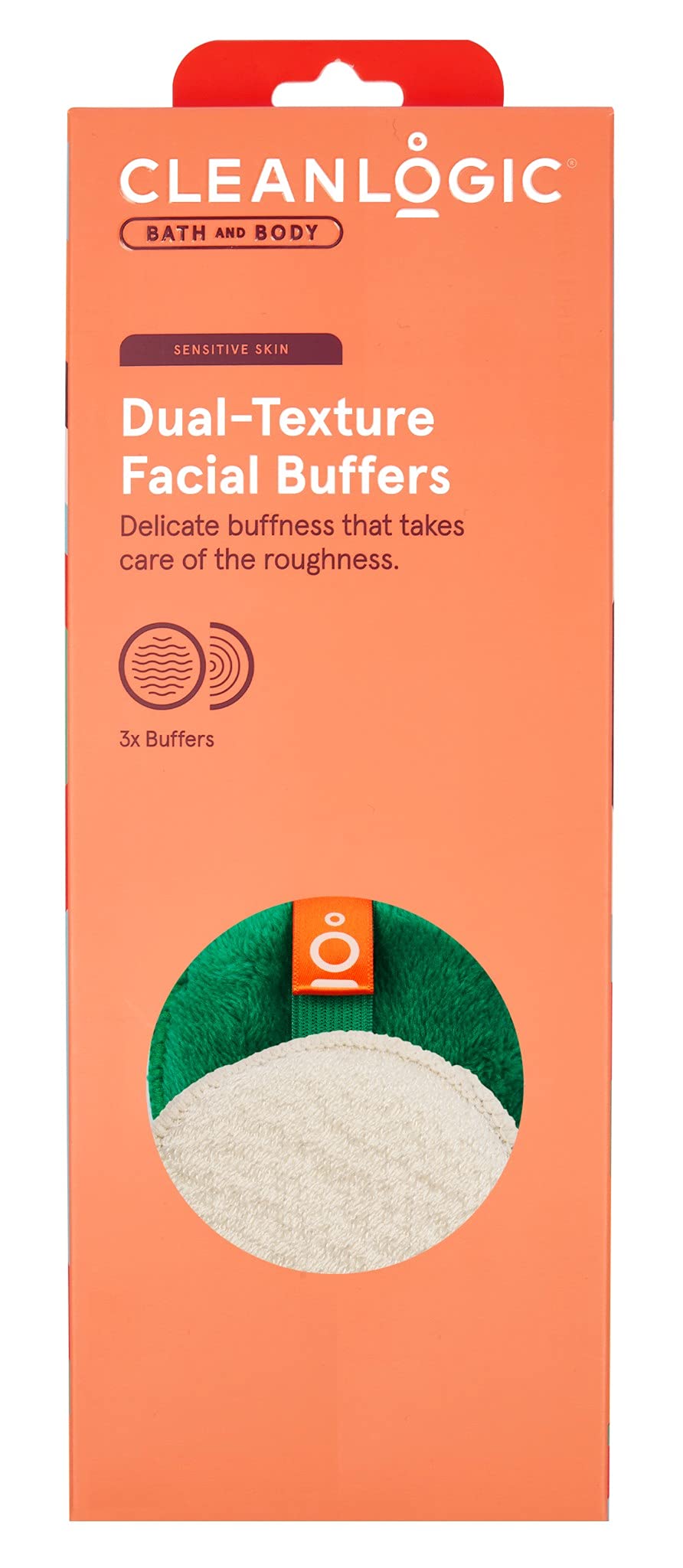 Clean Logic Dual-Texture Facial Buffers Sensitive Skin (Pack of 6) Beauty & Personal Care Cleanlogic