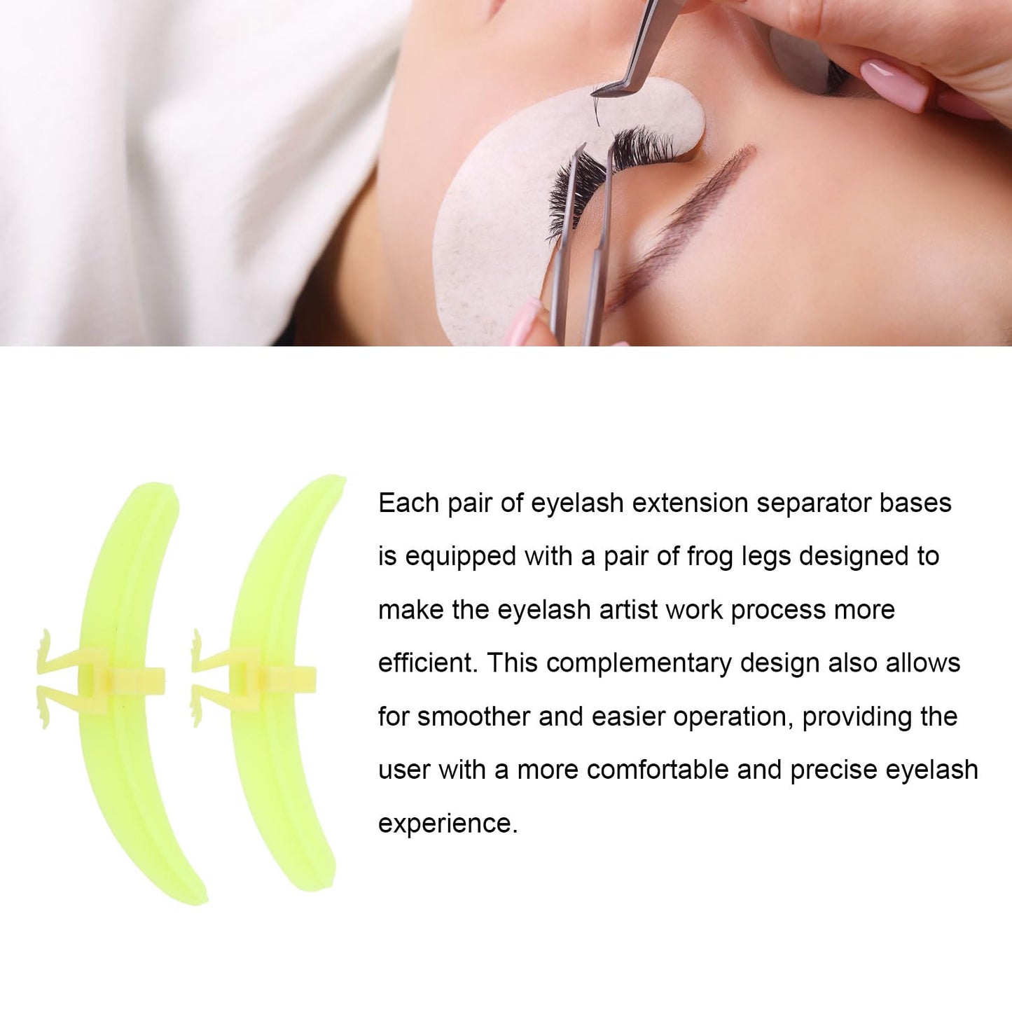 Eyelash Separator Tool, Silicone Base, Washable, Reusable, Smoother for Beauty Salon, Lash Artist, Material: Silicone (Yellow) Beauty and Personal Care Brrnoo