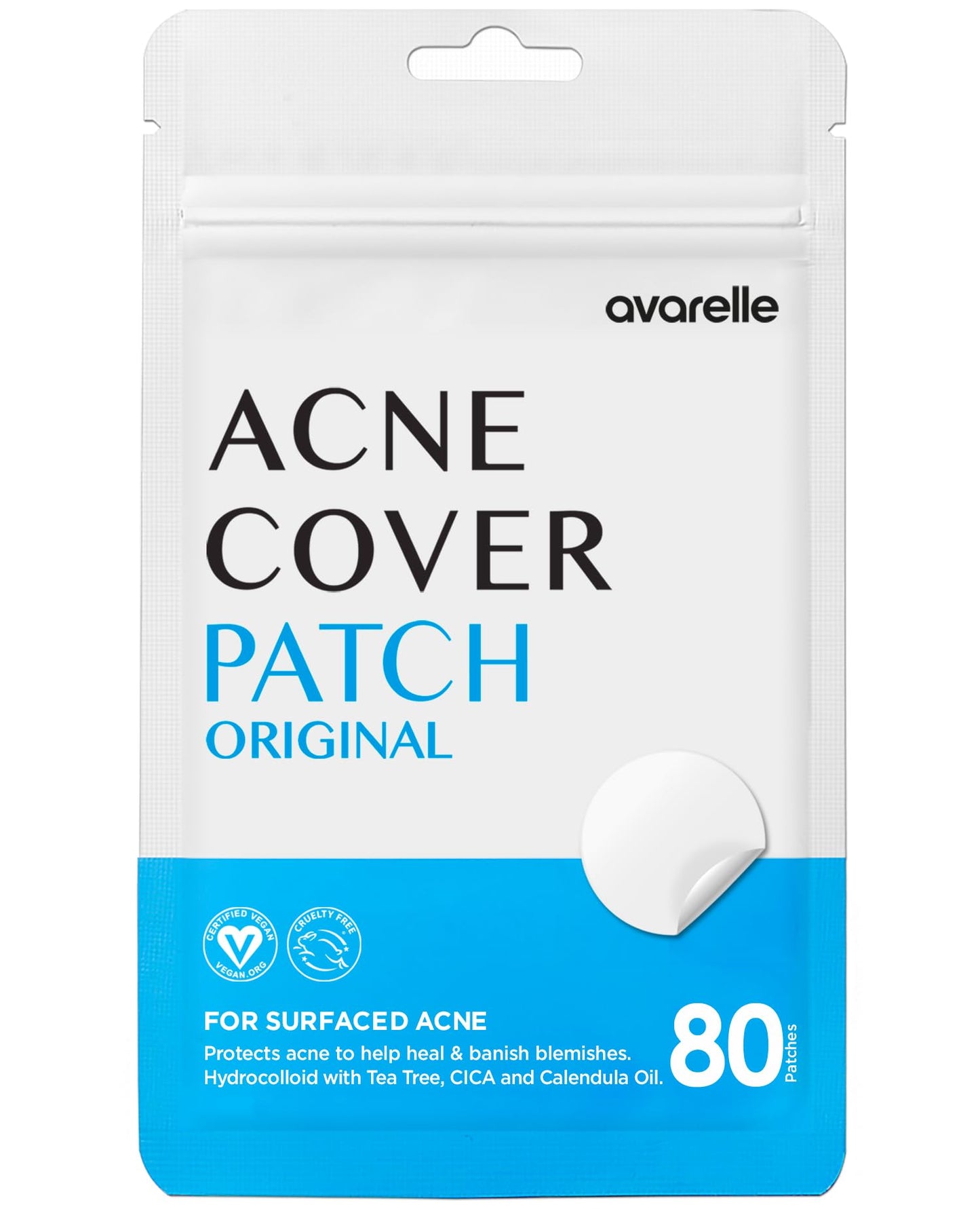 AVARELLE Pimple Patches for Face | Hydrocolloid Acne Patches for Covering Blemishes | Zit Patches with Tea Tree, Calendula, & Cica | HSA Store Beauty & Personal Care AVARELLE