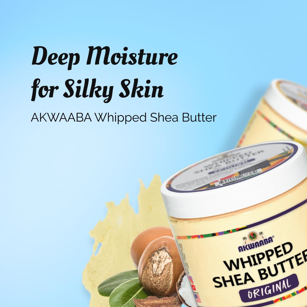 AKWAABA Whipped Shea Butter (Baby Powder) - Nourishes & Moisturizes | Made with Shea Butter | No Dyes & Parabens | 12 oz / 340 g Beauty & Personal Care AKWAABA