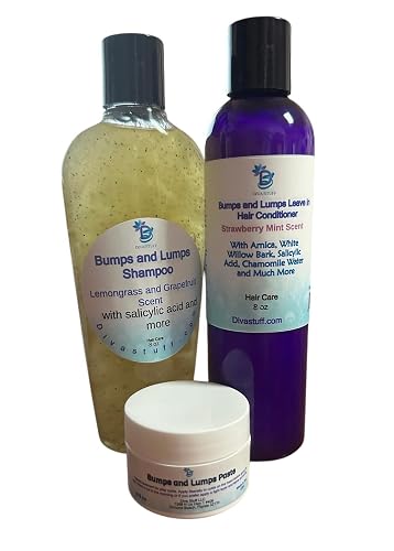Bumps and Lumps Shampoo, Leave In Conditioner and Night Time Paste, For Problematic Lumps and Bumps on The Scalps, By Diva Stuff Beauty & Personal Care Diva Stuff
