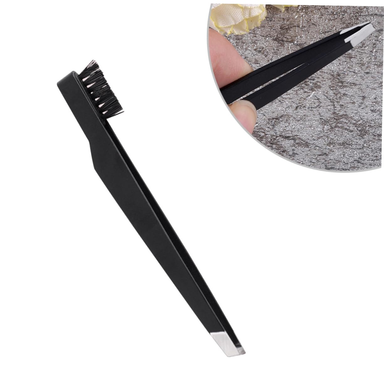 FRCOLOR 3 Pack Eyebrow Tweezers for Women Carbon Steel Angled Eyebrow Plucker Facial Makeup Portable Brow Tweezers for Facial Hair Beauty and Personal Care FRCOLOR