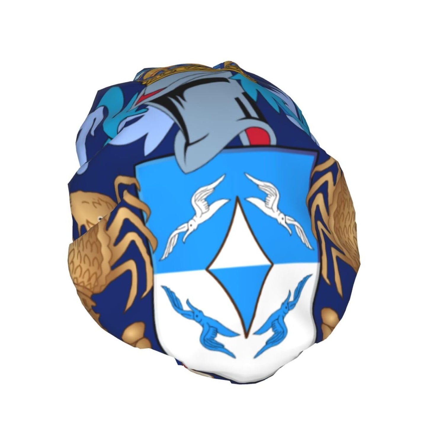 Tristan Da Cunha Flag Prints Shower Cap Double Layer Lined Waterproof Bathing Shower Hat Beauty and Personal Care Hayyett