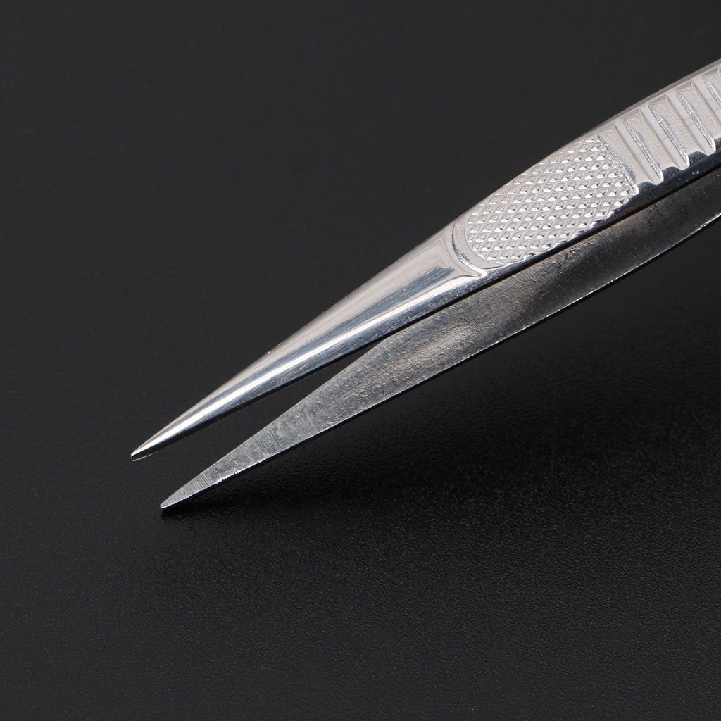 kobeIeen Professional Straight Fine Point Tweezers for Eyelash Extension Stainless Steel Beauty and Personal Care kobeIeen