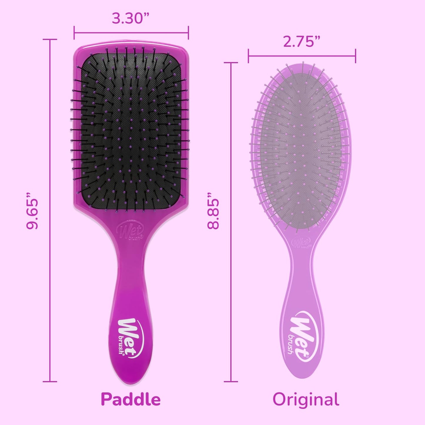 Wet Brush Paddle Detangler Hair Brush, Purple, Ultra-Soft IntelliFlex Bristles with AquaVent Design, Great For Treatment & Mask Application, Women Beauty & Personal Care Wet Brush
