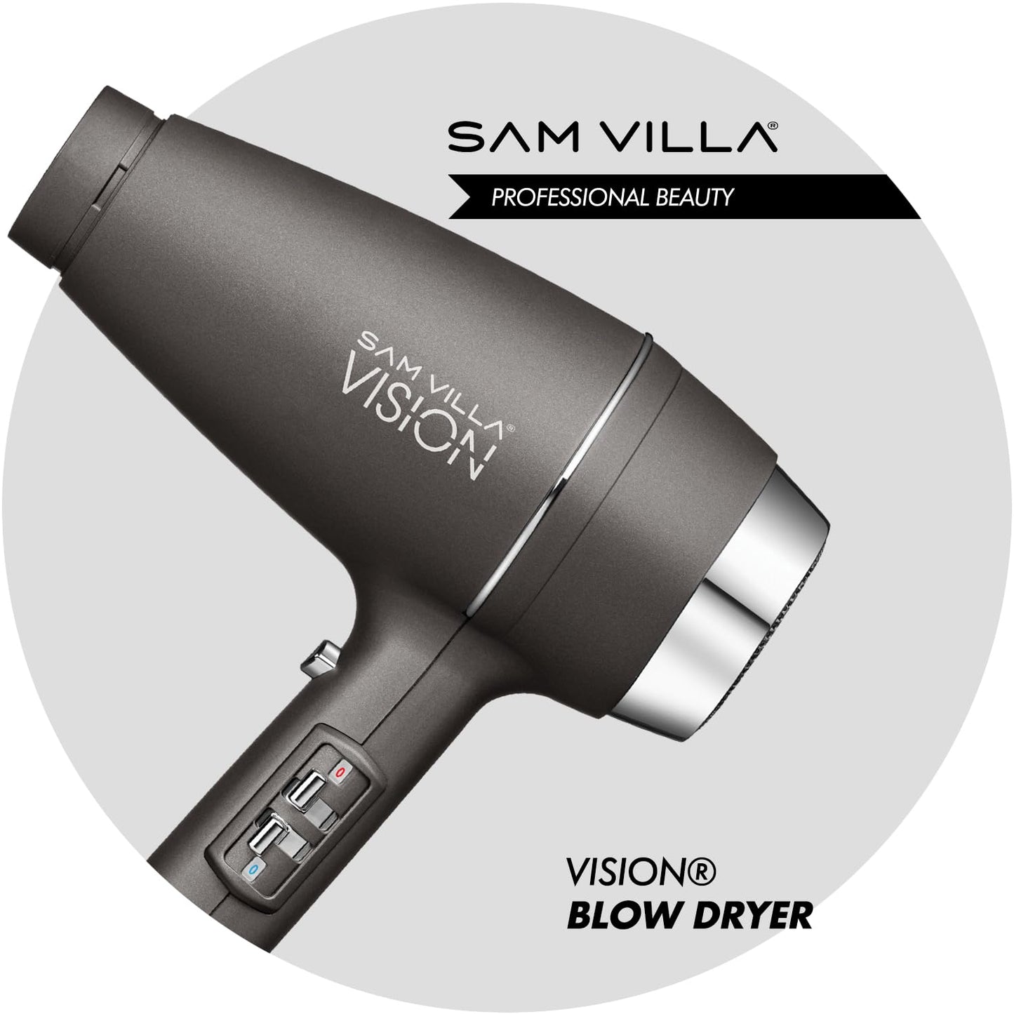 Sam Villa Vision Lightweight and Quiet Ionic Professional Hair Dryer With Variable Speed and Temperature Beauty & Personal Care Sam Villa
