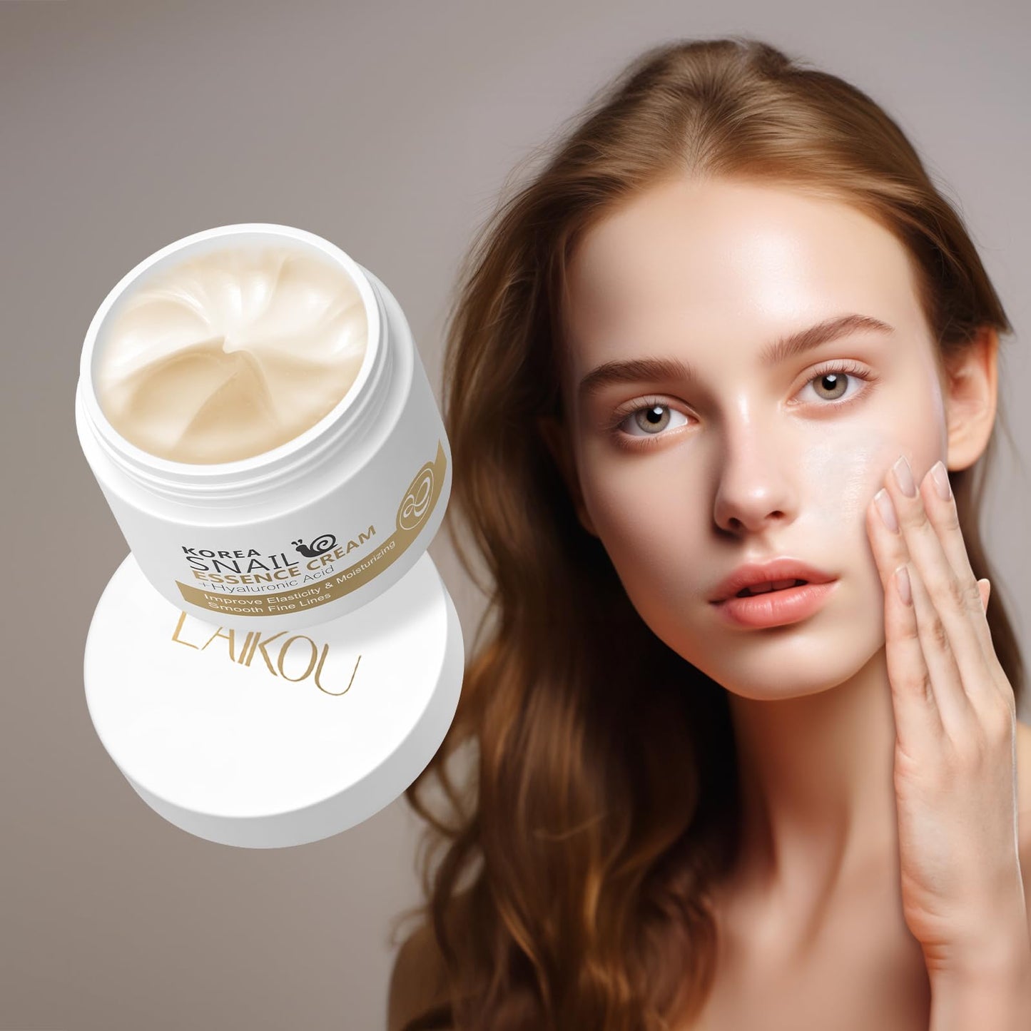 LAIKOU Snail Essence Face Cream Moisturizing Acne Scar Removal Cream Improve Skin Nourishing Collagen Essence Cream for Improve Damaged Skin Beauty & Personal Care LAIKOU