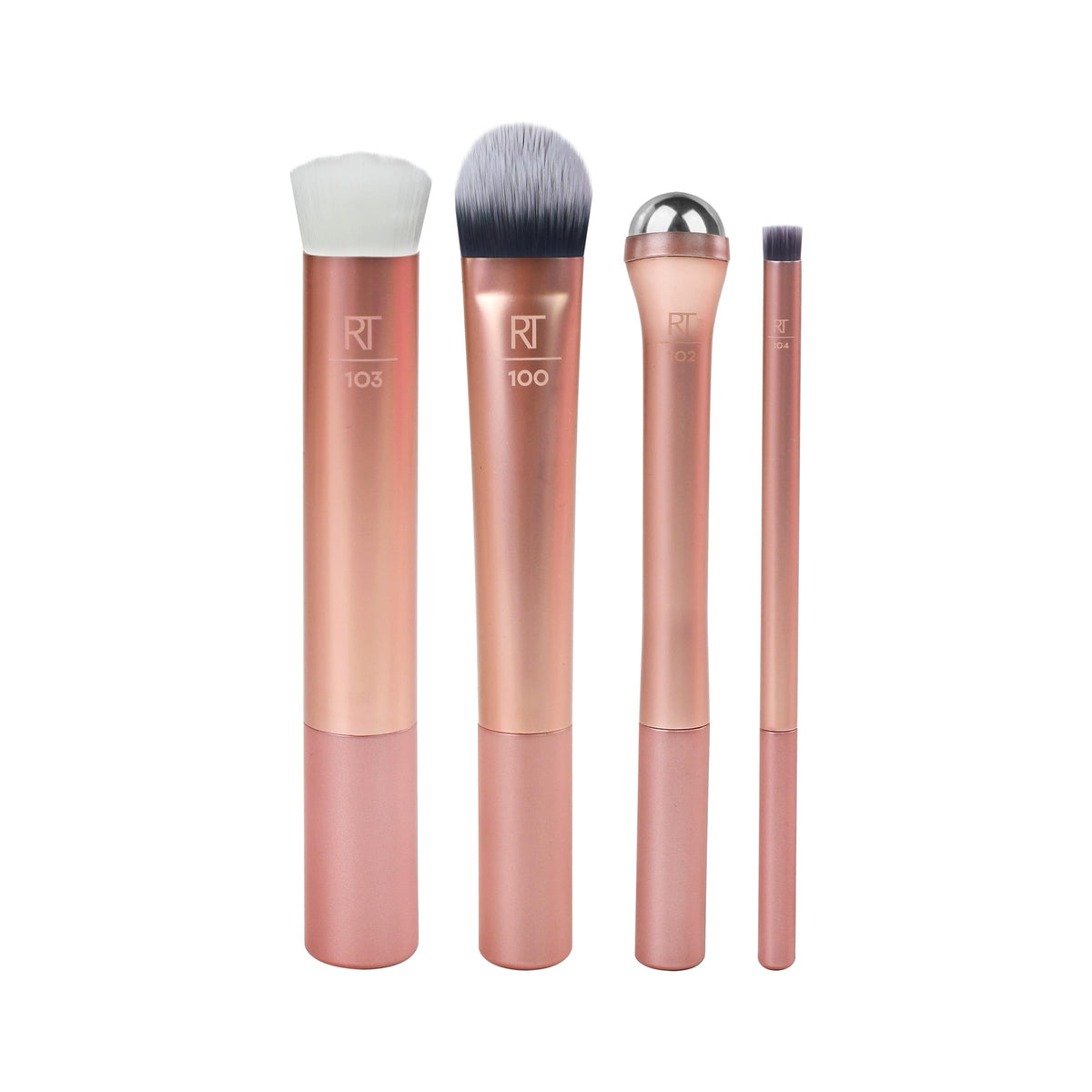 Real Techniques Prep and Prime Makeup Brush Set, Ideal for Exfoliating & Applying Primers, Moisturizers, & Serums, Skincare Tools, Synthetic Bristles