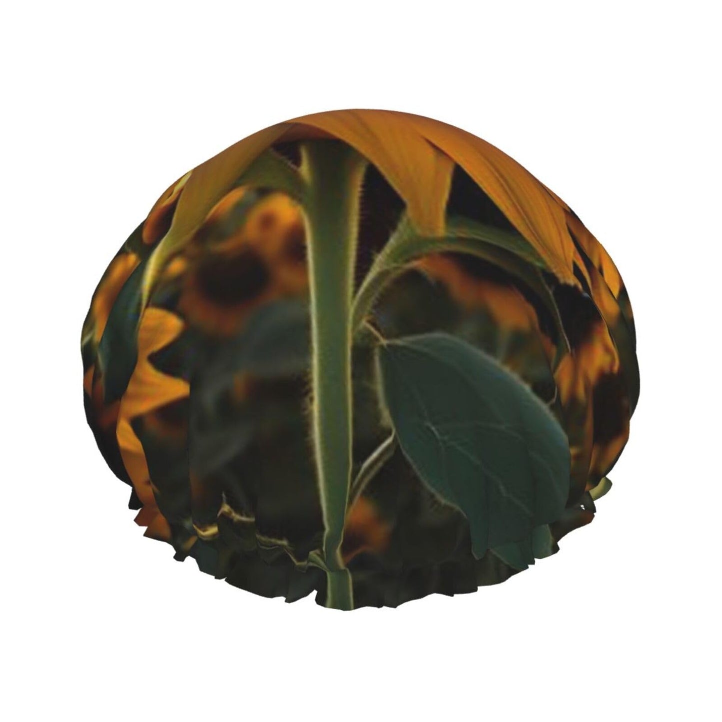 Farm Sunflower Shower Cap for Women Men Large Reusable Shower Bonnet Double-Layer Waterproof Bath Caps Elastic Band Hair Hat for All Hairstyles Beauty and Personal Care BWLHJKE