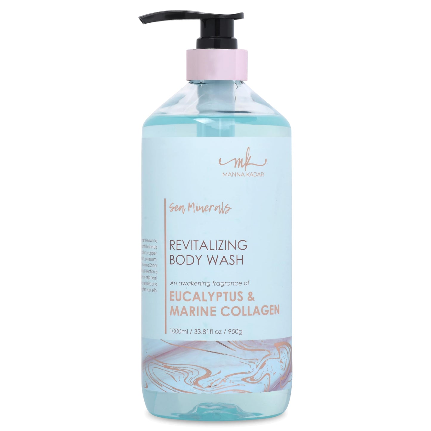 Manna Kadar Beauty Dead Sea Minerals Revitalizing Body Wash, Eucalyptus & Marine Collagen - Clean, Soothe, Revitalizes, Rejuvenates Skin, Shower Gel Beauty & Personal Care Manna Kadar