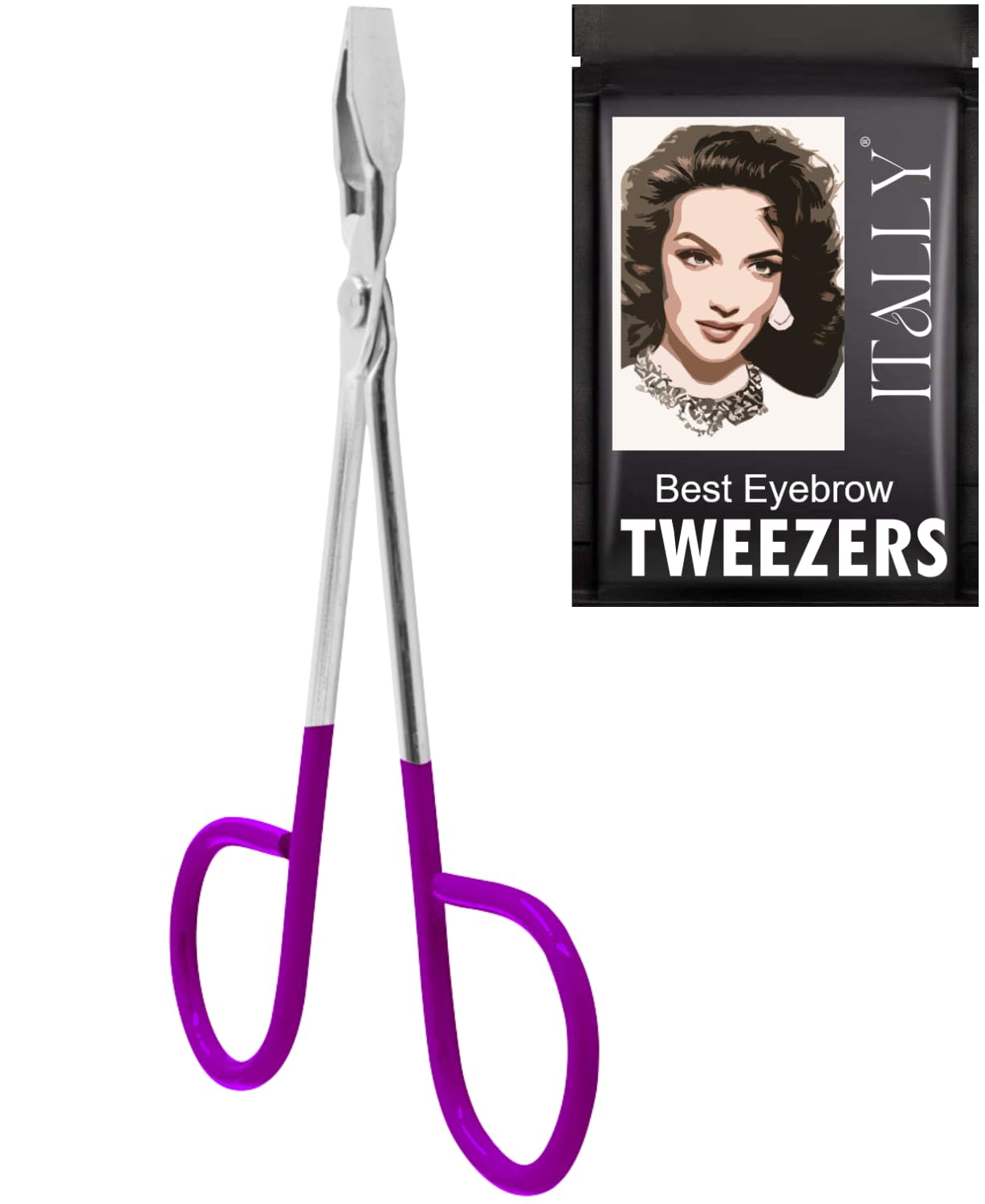 ITALLY Professional Salon TWEEZERS with Easy Scissor Handle, The BEST PRECISION EYEBROW TWEEZERS Men/Women, Pinzas Para Cejas, Ingrown Hair Beauty and Personal Care ITALLY