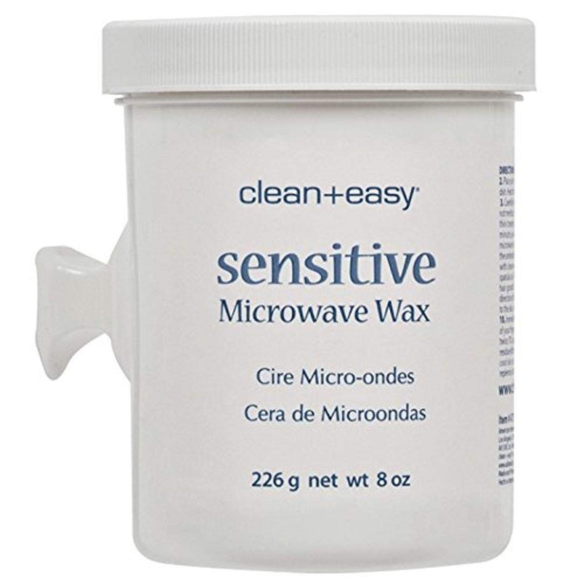 Clean + Easy Microwave Wax, Soft Wax for Face & Full Body Waxing, No-Strip Hair Removal Wax for Delicate & Sensitive Skin, Salon and At-Home Use, 8 Oz Beauty and Personal Care Clean + Easy